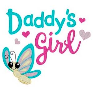 Picture of Daddys Girl Butterfly Machine Embroidery Design