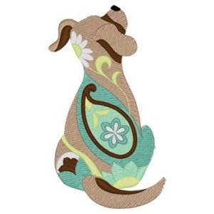 Picture of Paisley Dog Machine Embroidery Design