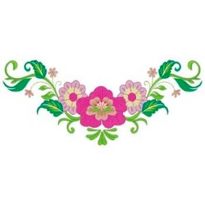 Picture of Floral Swag Border Machine Embroidery Design