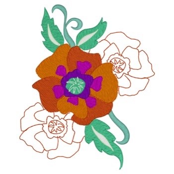 Poppies Machine Embroidery Design