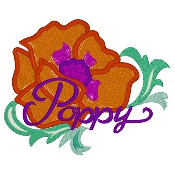Poppy Machine Embroidery Design