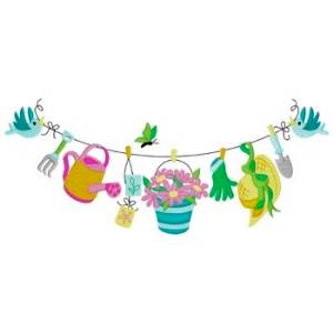 Picture of Gardening Clothesline Machine Embroidery Design