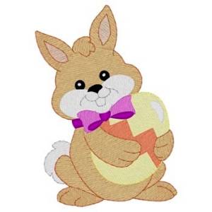 Picture of Bunny W/egg Machine Embroidery Design