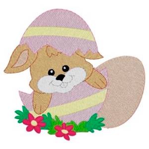 Picture of Bunny In Egg Machine Embroidery Design