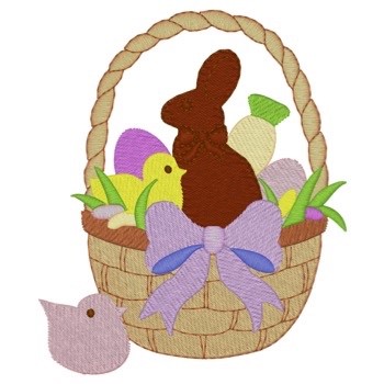 Easter Candy Basket Machine Embroidery Design