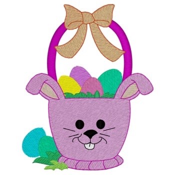 Bunny Basket Machine Embroidery Design