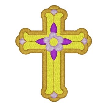 Easter Cross Machine Embroidery Design
