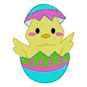 Picture of Baby Chick In Egg Machine Embroidery Design