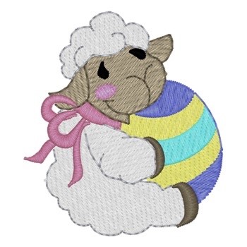 Lamb & Easter Egg Machine Embroidery Design