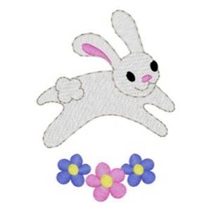 Picture of Jumping Easter Bunny Machine Embroidery Design