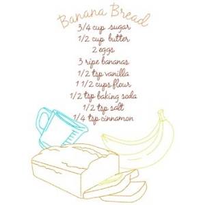 Picture of Banana Bread Machine Embroidery Design