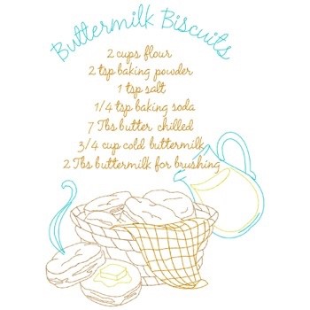Buttermilk Biscuits Recipe Machine Embroidery Design
