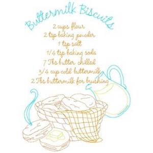 Picture of Buttermilk Biscuits Recipe Machine Embroidery Design