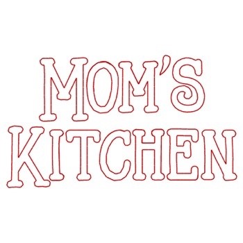 Moms Kitchen Redwork Machine Embroidery Design
