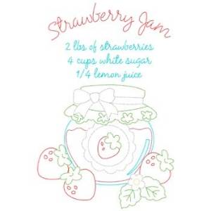 Picture of Strawberry Jam Recipe Machine Embroidery Design