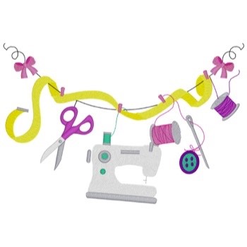 Sewing Clothesline Machine Embroidery Design