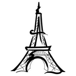 Picture of Artistic Eiffel Tower Machine Embroidery Design