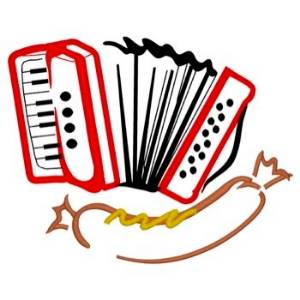 Picture of German Accordian & Sausage Machine Embroidery Design