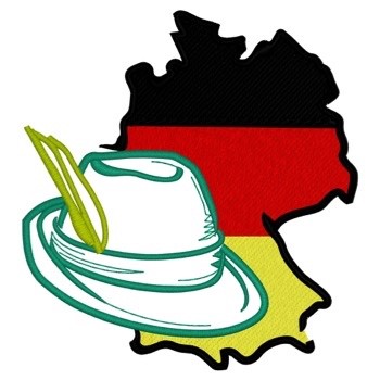 Germany & Fedora Machine Embroidery Design
