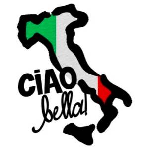 Picture of Italy Ciao Bella Machine Embroidery Design