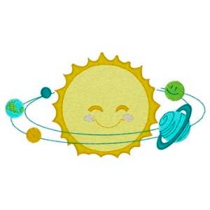 Picture of Sun & Planets Machine Embroidery Design
