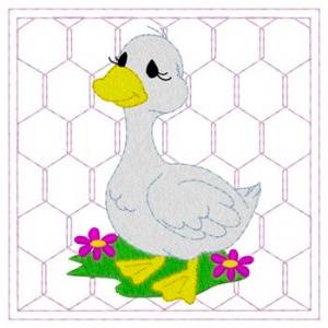 Picture of Goose Quilt Square Machine Embroidery Design
