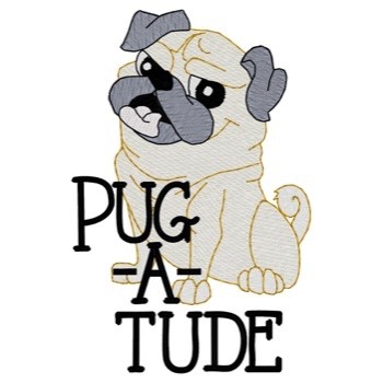 Pugs Rule Machine Embroidery Design