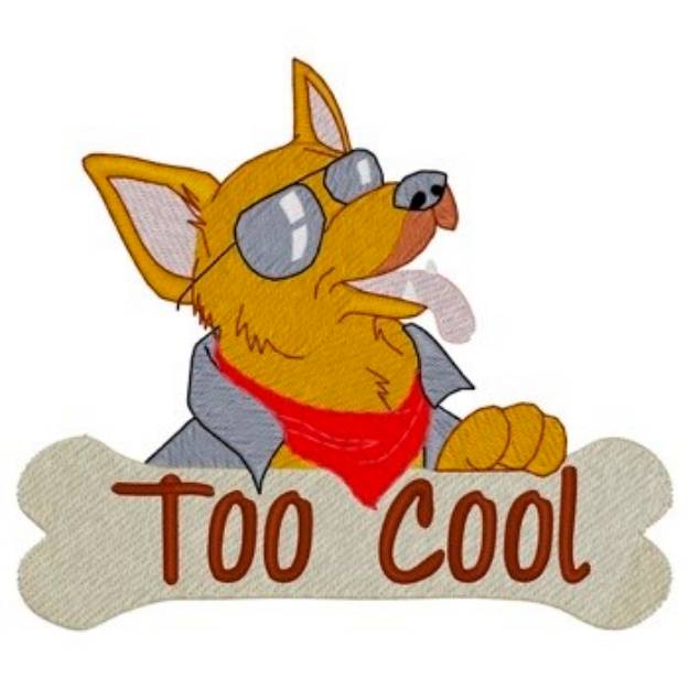 Picture of Too Cool German Shepherd Machine Embroidery Design