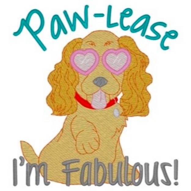 Picture of Paw-Lease Cocker Spaniel Machine Embroidery Design