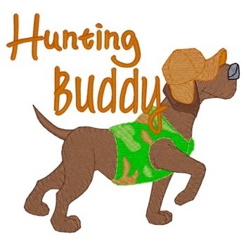 Hunting Buddy Hound Machine Embroidery Design