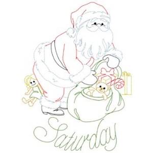 Picture of Rework Santa Saturday Machine Embroidery Design