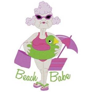 Picture of Beach Babe Grandma Machine Embroidery Design