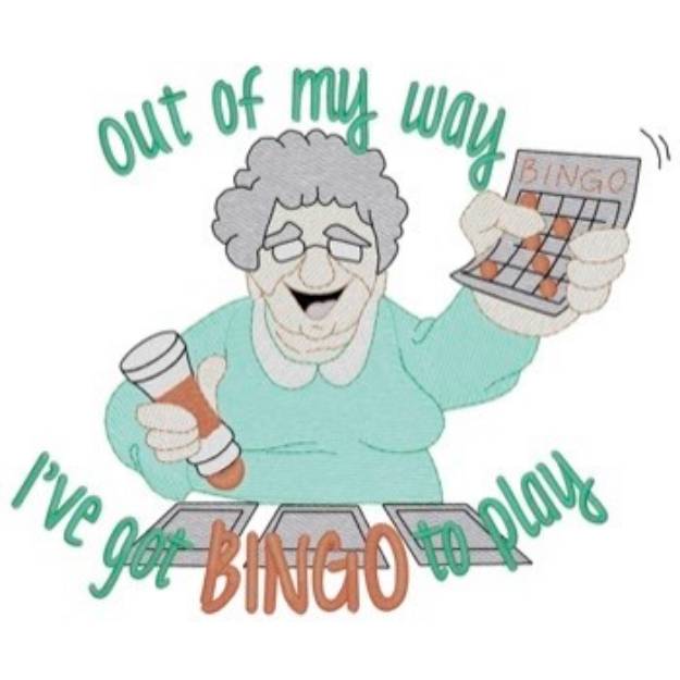 Picture of Bingo Grandma Machine Embroidery Design