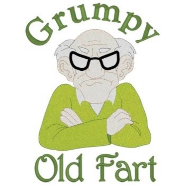 Picture of Grumpy Old Fart Machine Embroidery Design