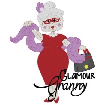 Glamour Granny Machine Embroidery Design