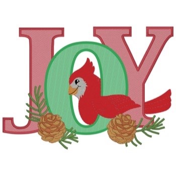 Mylar Christmas Joy Machine Embroidery Design