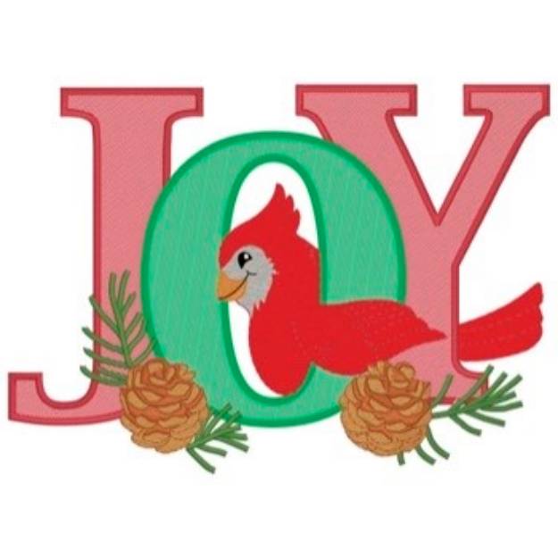 Picture of Mylar Christmas Joy Machine Embroidery Design