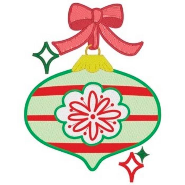 Picture of Mylar Chrismtas Ornament Machine Embroidery Design