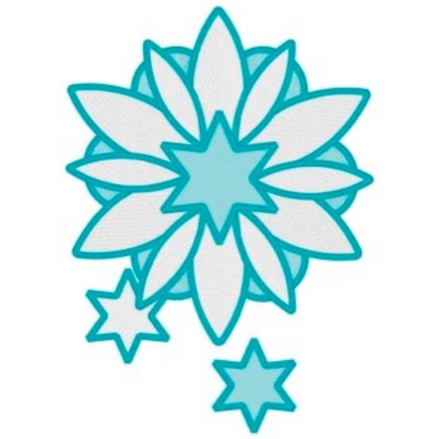 Picture of Mylar Snowflakes Machine Embroidery Design