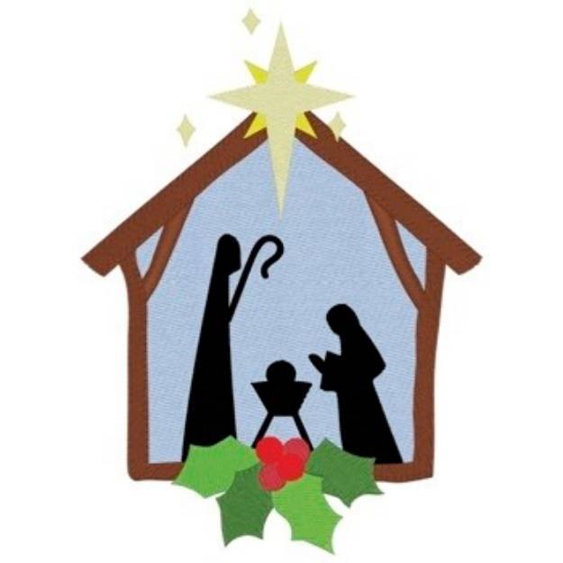 Picture of Mylar Nativity Machine Embroidery Design