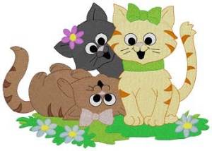 Picture of Kitties Machine Embroidery Design