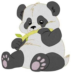 Picture of Baby Panda Machine Embroidery Design