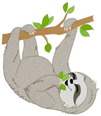 Sloth Machine Embroidery Design