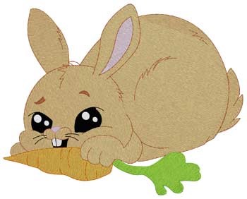 Bunny & Carrot Machine Embroidery Design