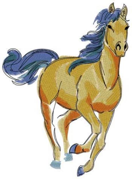 Picture of Running Horse Machine Embroidery Design