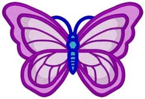 Picture of Butterfly Mylar Machine Embroidery Design