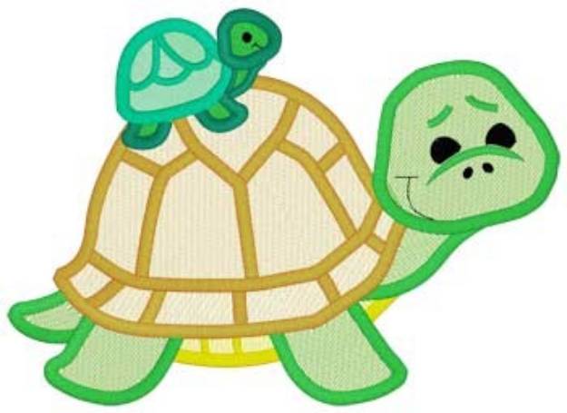 Picture of Turtles Mylar Machine Embroidery Design