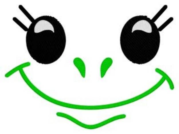 Picture of Froggy Face Machine Embroidery Design