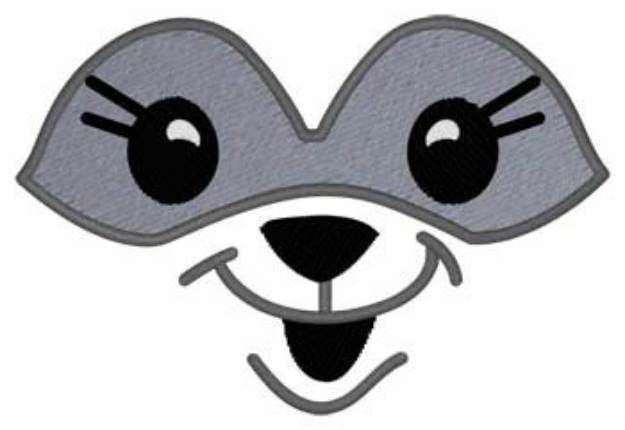 Picture of Raccoon Face Machine Embroidery Design