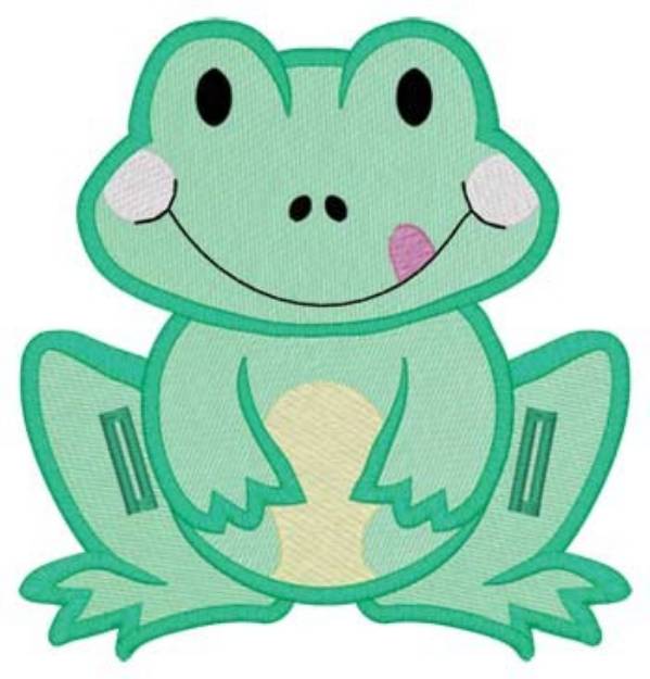 Picture of Frog Lollipop Holder Machine Embroidery Design